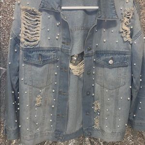 Pearled Denim Jacket